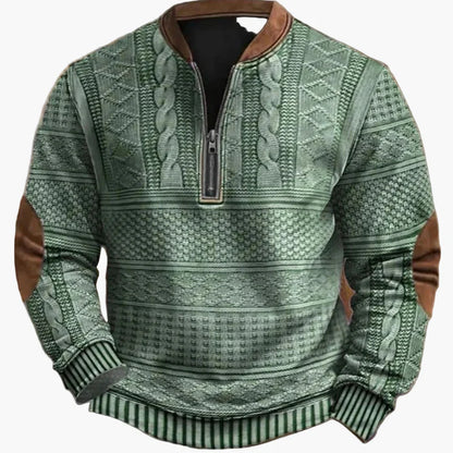 Męski sweter z półzamkiem – stylowy wzór dzianiny na jesień i zimę