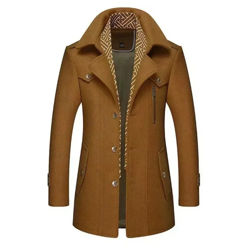 Herre vinterkåpe klassisk elegant – Business og fritid moderne stil