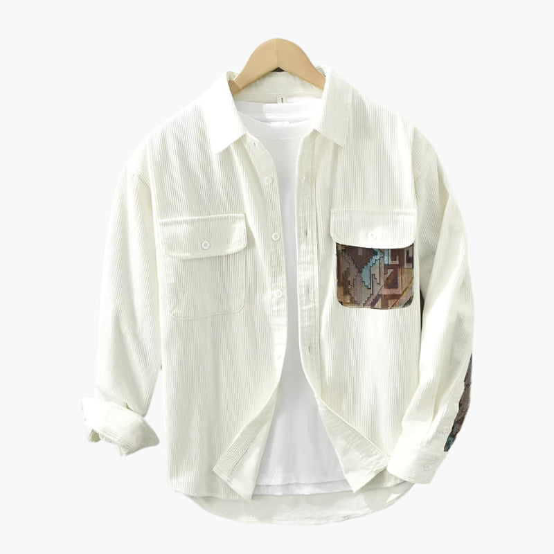 Camicia casual da uomo in stile vintage con tasca sul petto – Streetstyle casual per tutti i giorni e ufficio