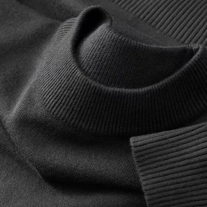 Unisex Strickpullover Rundhalsausschnitt Feinstrick Grau