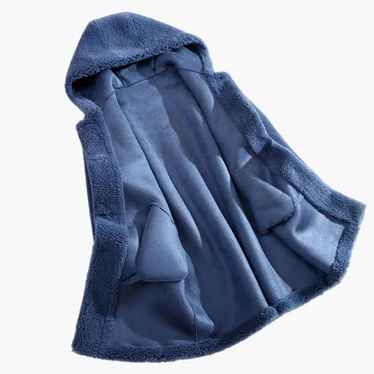 Damen Kapuzenmantel Teddyfell Stil – Warmer Winter Alltagsmantel
