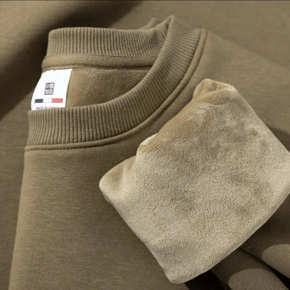 Unisex Rundhals-Sweatshirt mit Rippbündchen und weichem Innenfutter