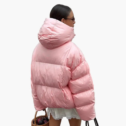Damen Winter Steppjacke Oversized Streetstyle für Alltag und Freizeit