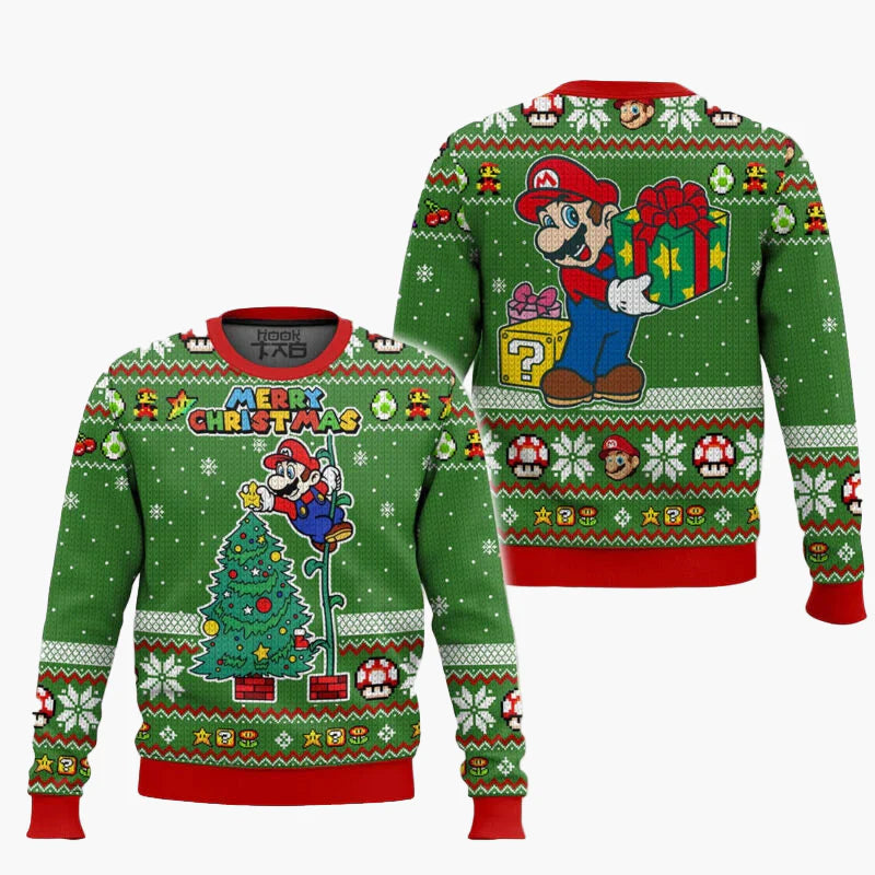 Unisex retro gamer Ugly Christmas Sweater – pixelontwerp geïnspireerd door videogameklassiekers