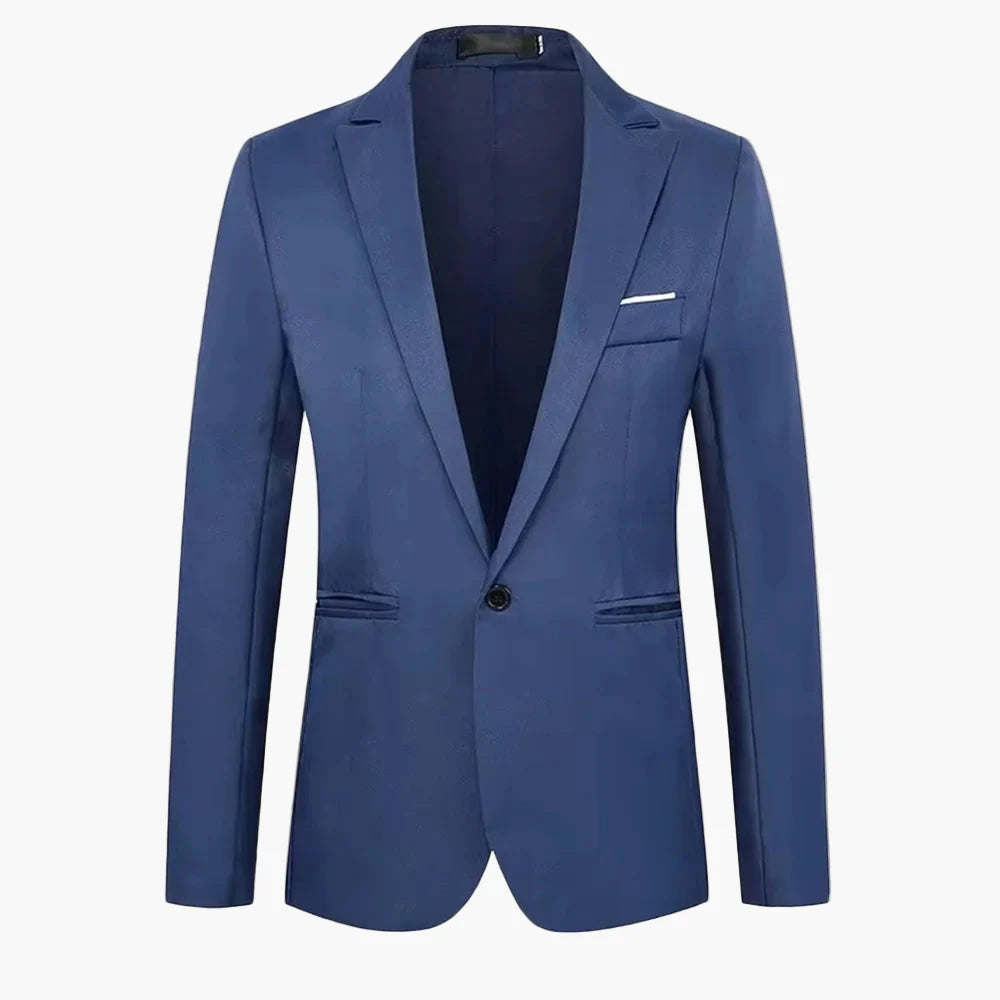 Męska marynarka biznesowa slim fit – elegancka marynarka do biura i na uroczyste okazje