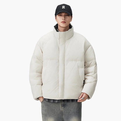 Herre Oversize pufferjakke i streetwear-stil – Avslappet overgangsjakke for hverdag og fritid
