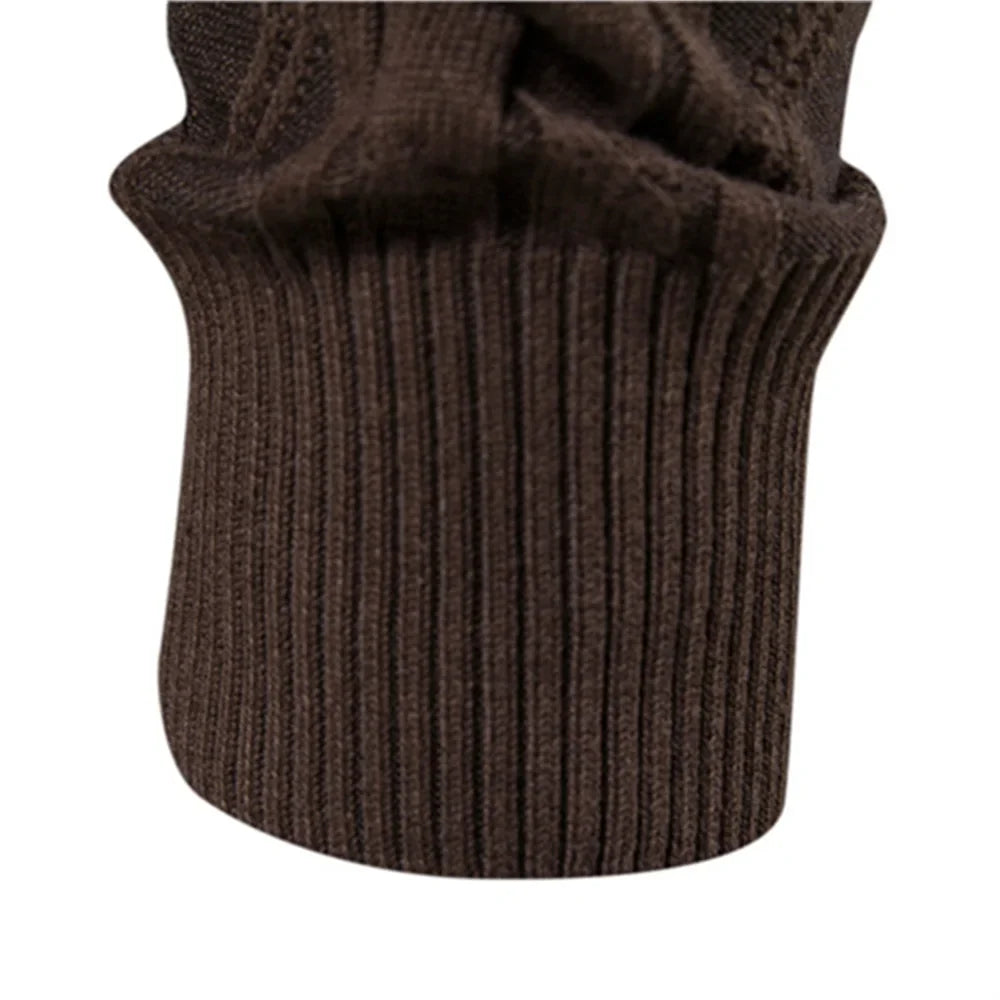 Cardigan da uomo in maglia con collo a scialle e motivo a rombi, abbottonatura e maniche lunghe