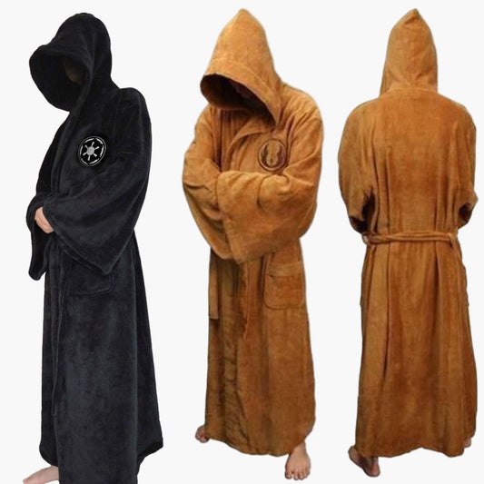 Accappatoio Star Wars da uomo con cappuccio – Veste cosplay Jedi & Sith per casa e costume
