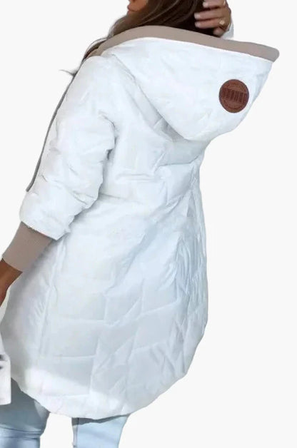 Cappotto imbottito da donna con cappuccio – Giacca di transizione alla moda per uso quotidiano e tempo libero