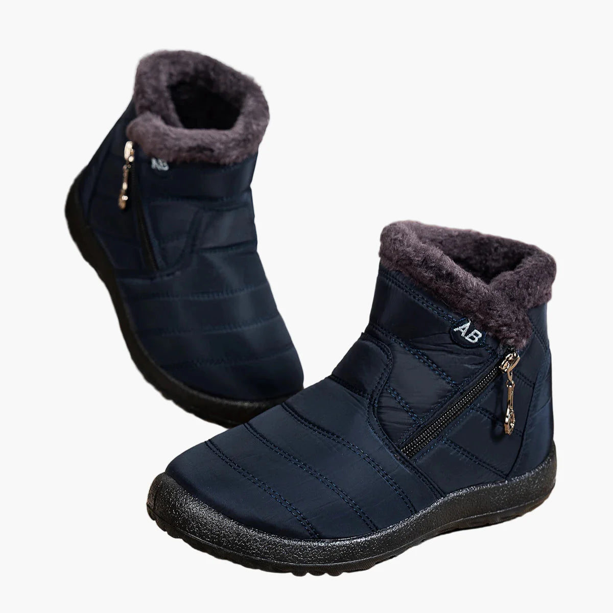 Dames winter enkellaarsjes met rits – Comfortabele warme outdoorlaarzen voor koude dagen