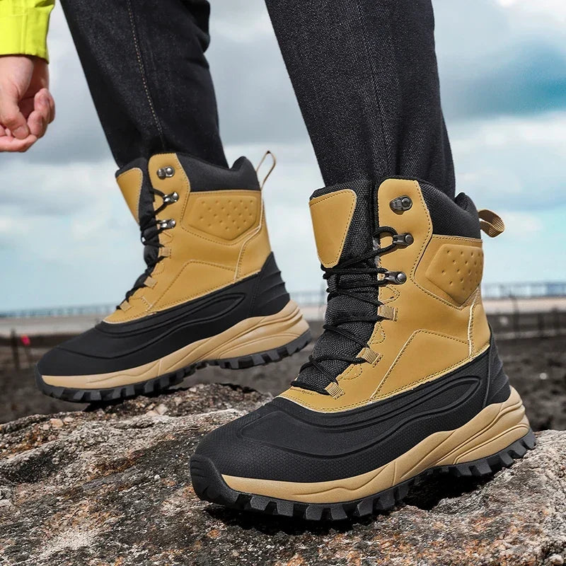 Hoge snowboots voor heren met vetersluiting