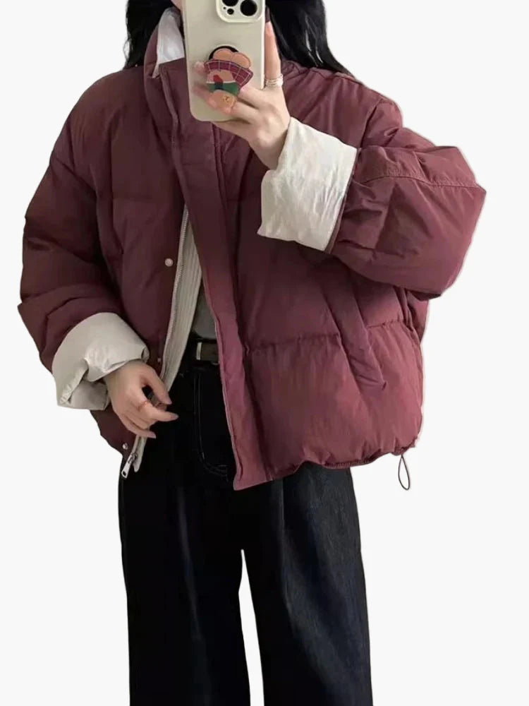 Damen Oversize Steppjacke im Casual Style für Alltag und Freizeit