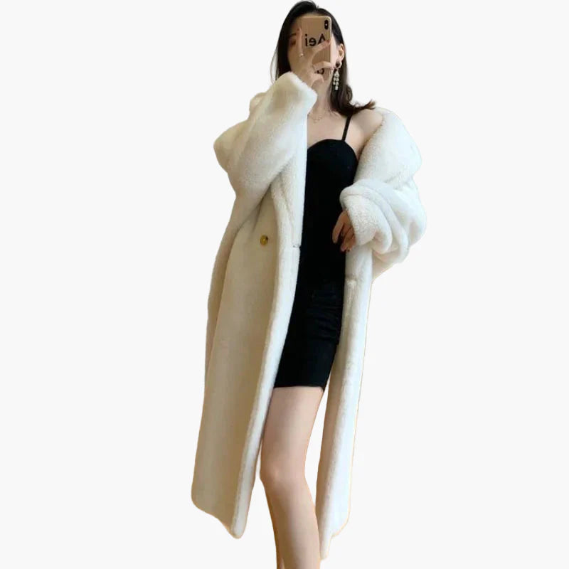 Cappotto invernale oversize di lusso da donna in stile street moderno – Cappotto lungo elegante per i giorni freddi