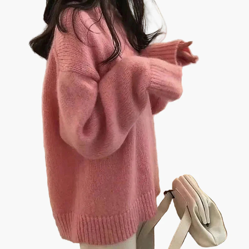 Damski oversize sweter na zimę – casualowy styl i uniwersalny do zestawiania