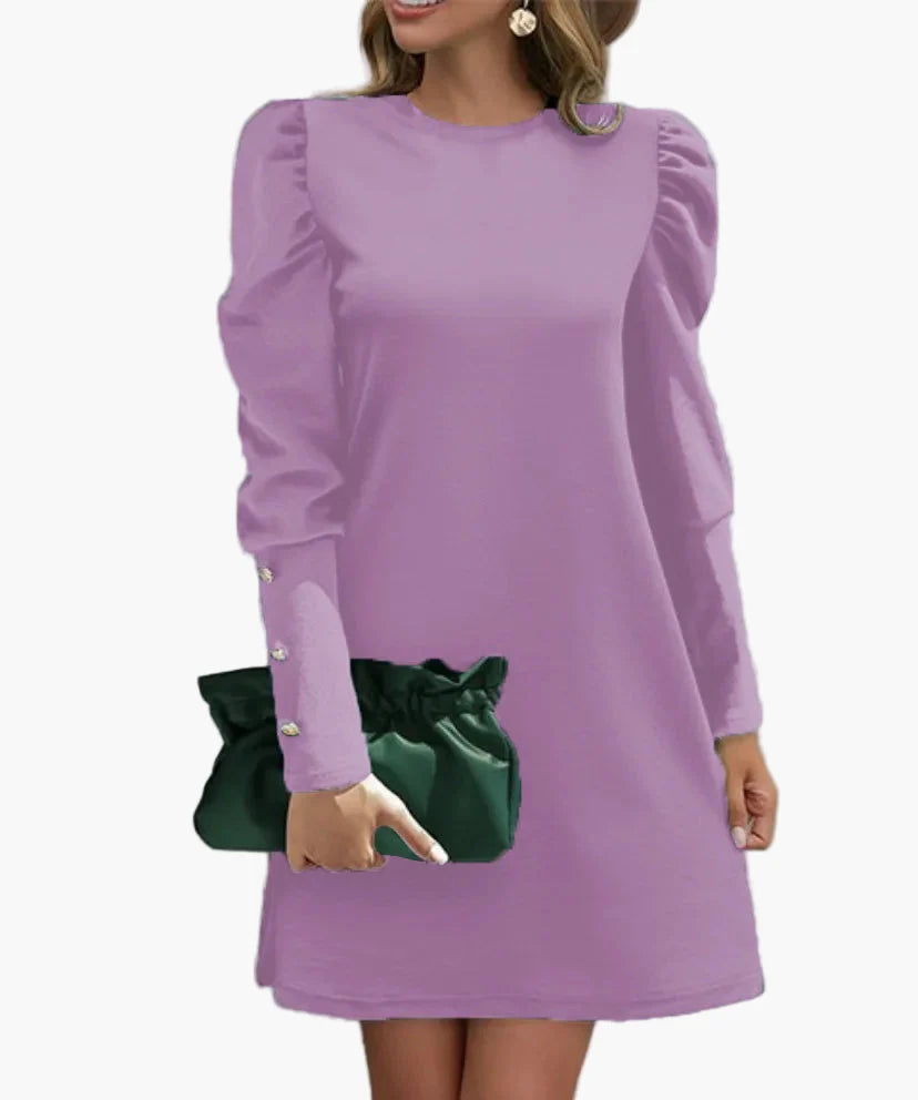 Abito da donna con maniche a sbuffo e look elegante – Perfetto per tutti i giorni e occasioni speciali