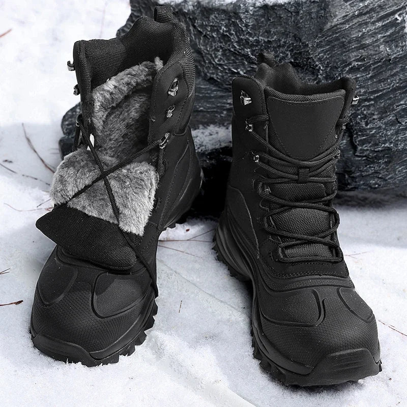 Hoge snowboots voor heren met vetersluiting