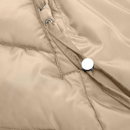 Manteau matelassé d'hiver pour femme avec capuche – Élégant manteau long pour les jours froids