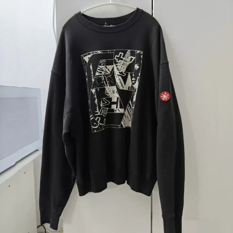 Unisex Rundhals Sweatshirt mit Grafikdruck, Oversize Fit