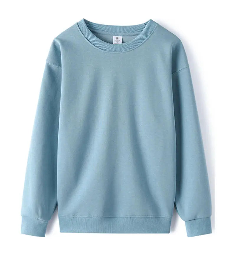 Felpa unisex basic a maniche lunghe, girocollo