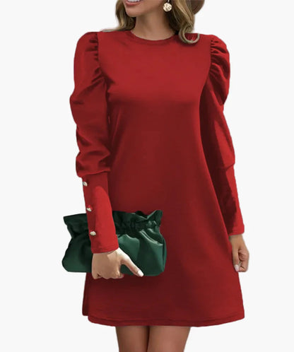 Abito da donna con maniche a sbuffo e look elegante – Perfetto per tutti i giorni e occasioni speciali