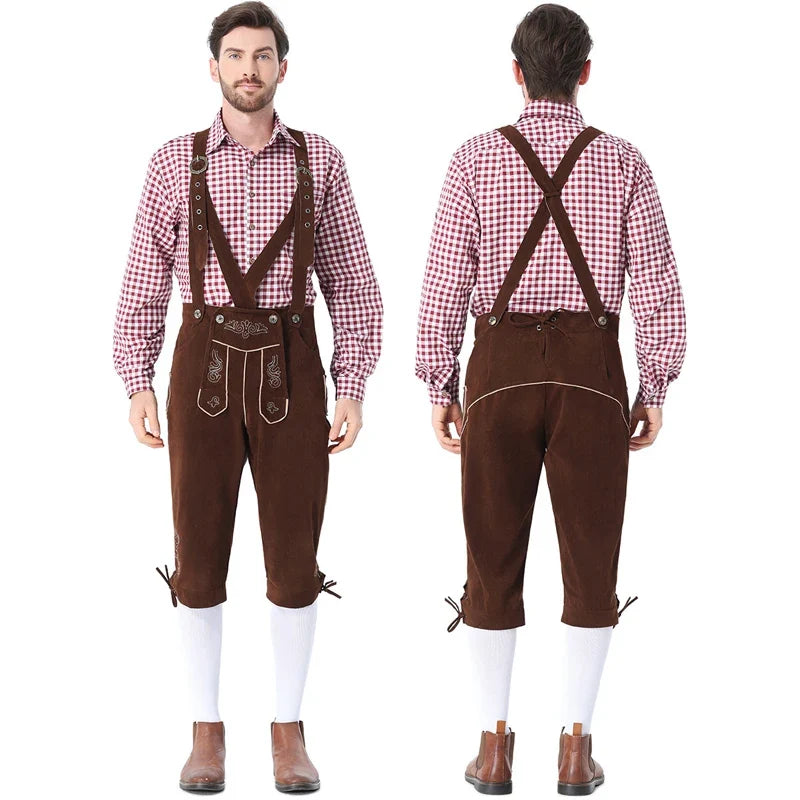 Karneval Oktoberfest Festival Herrenkostüm Pubs Clubwear Barkeeper-Outfit Cosplay Ausgefallenes Partykleid Halloween