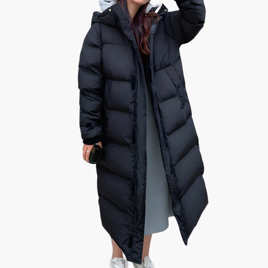 Dam Vinter Quiltad Kappa Lång Vattentät – Modern Puffer Parka för Vardag och Outdoor