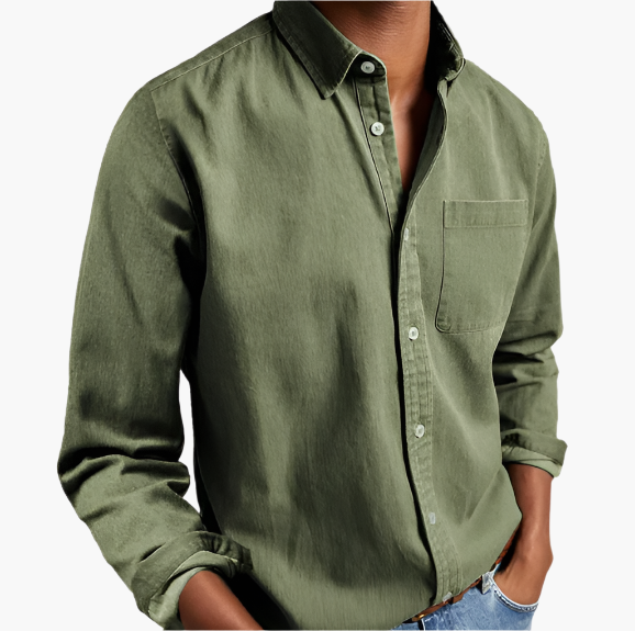 Heren Casual overhemd Denim – Klassiek Button-Down voor dagelijks gebruik & kantoor