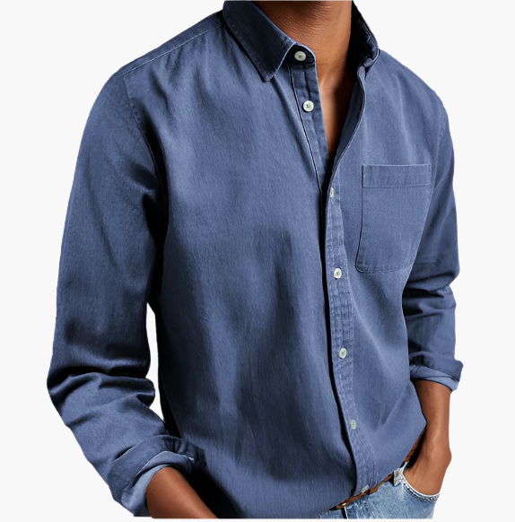 Heren Casual overhemd Denim – Klassiek Button-Down voor dagelijks gebruik & kantoor