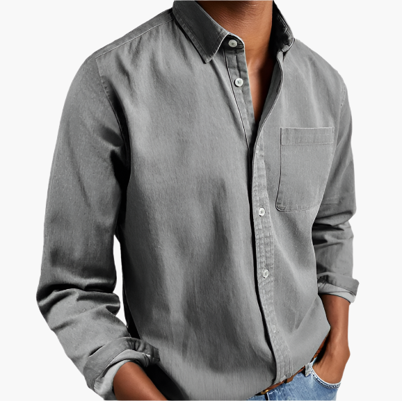 Heren Casual overhemd Denim – Klassiek Button-Down voor dagelijks gebruik & kantoor