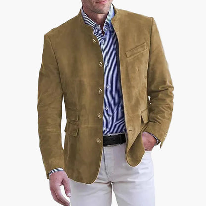 Veste décontractée pour homme – Blazer moderne à col montant pour le business et le quotidien