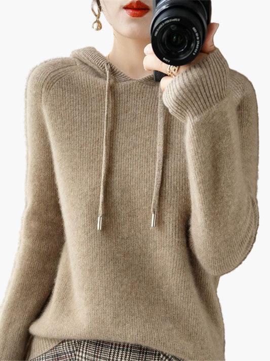 Maglione con cappuccio da donna – Felpa casual elegante per autunno e inverno