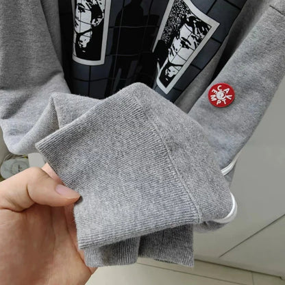Unisex Rundhals Sweatshirt mit Grafikdruck, Oversize Fit