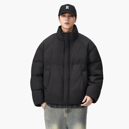 Herre Oversize pufferjakke i streetwear-stil – Avslappet overgangsjakke for hverdag og fritid