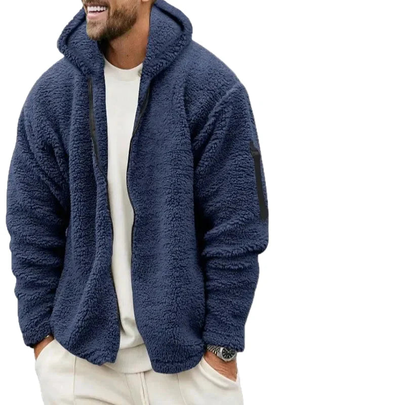 Felpa con cappuccio da uomo in stile teddy – Comoda, calda e alla moda per autunno e inverno