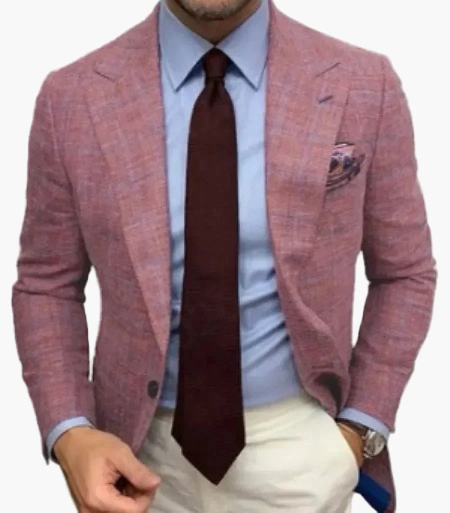 Herren Blazer Modern Kariert Business Freizeit Eleganz