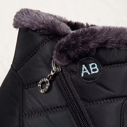 Dames winter enkellaarsjes met rits – Comfortabele warme outdoorlaarzen voor koude dagen
