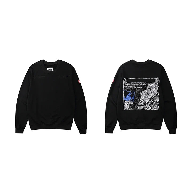 Crewneck Sweatshirt mit grafischem Print – Grau
