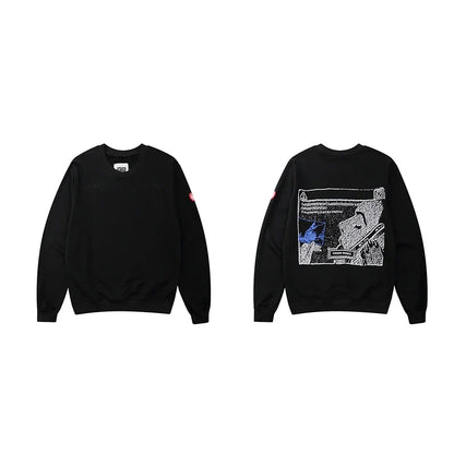 Crewneck Sweatshirt mit grafischem Print – Grau