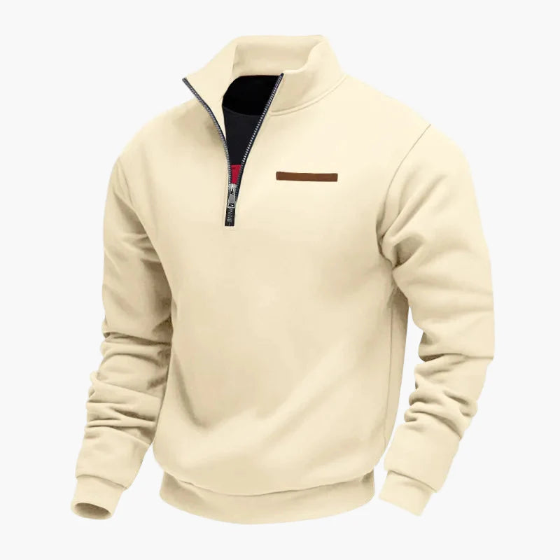 Herren Halber Reißverschluss Pullover – Lässiger Reise-Sweater für Alltag & Freizeit