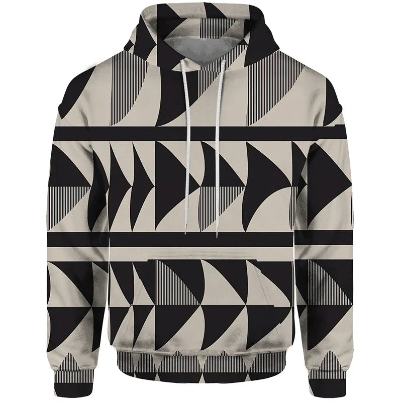 Sudadera con capucha y estampado de patchwork - Jersey estampado
