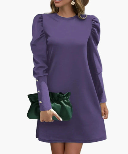 Abito da donna con maniche a sbuffo e look elegante – Perfetto per tutti i giorni e occasioni speciali