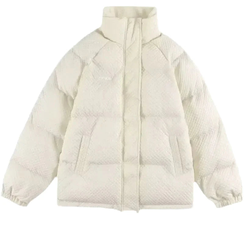 Giacca imbottita unisex con collo alto – Giacca invernale alla moda, casual, calda, per tutti i giorni e outdoor