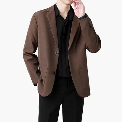 Męski nowoczesny marynarka biznesowa – elegancki blazer do biura i na co dzień