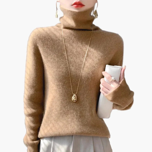 Damernas polotröja elegant minimalistisk – perfekt för kontor & vardag