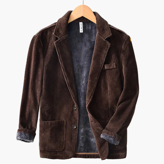 Blazer de pana para hombre – Blazer casual clásico estilo vintage para otoño e invierno