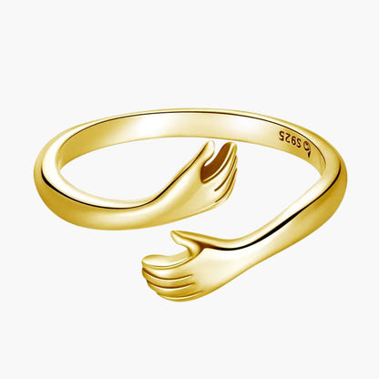 Damen Verstellbarer Umarmungsring – Symbol für Liebe und Verbundenheit, Geschenk für Frauen