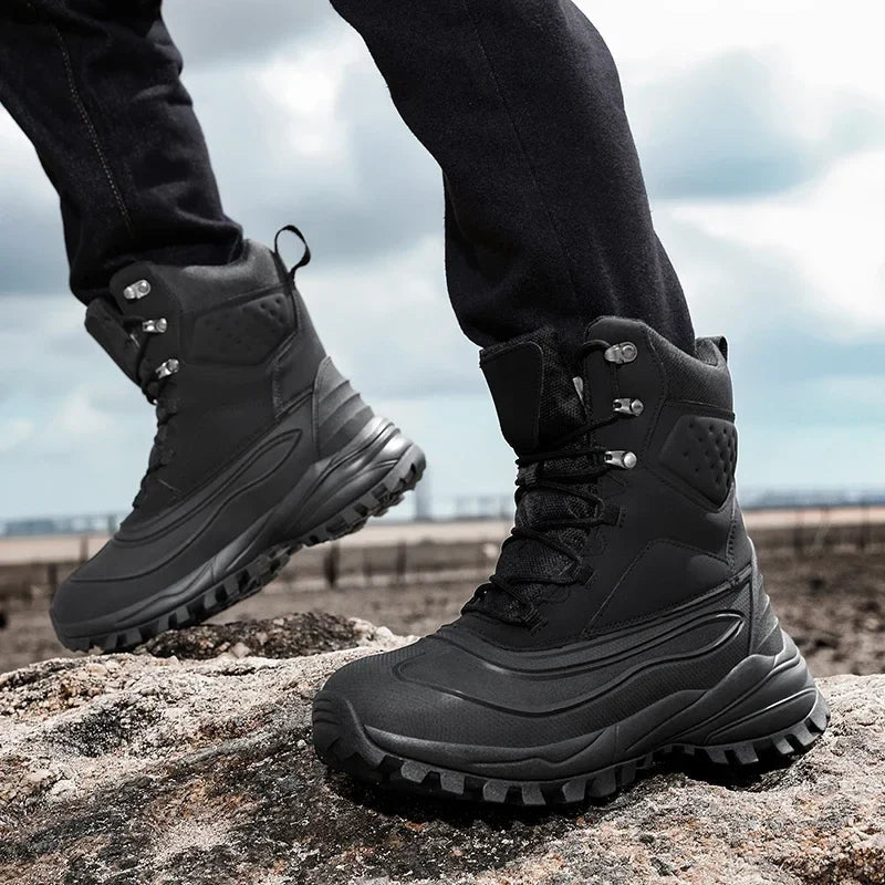 Hoge snowboots voor heren met vetersluiting