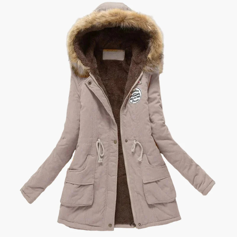 Parka invernale da donna con cappuccio – Stile coreano alla moda, caldo e foderato, uso quotidiano e tempo libero