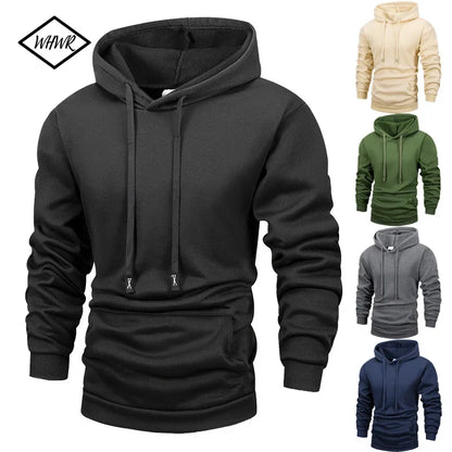 Felpa con cappuccio unisex con coulisse e tasca a marsupio