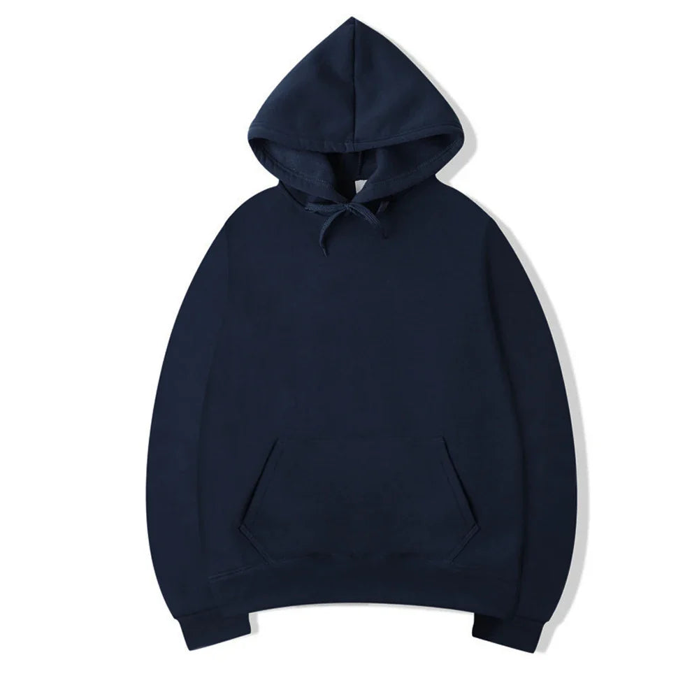 Unisex basic-hettegenser med kengurulomme og snøring